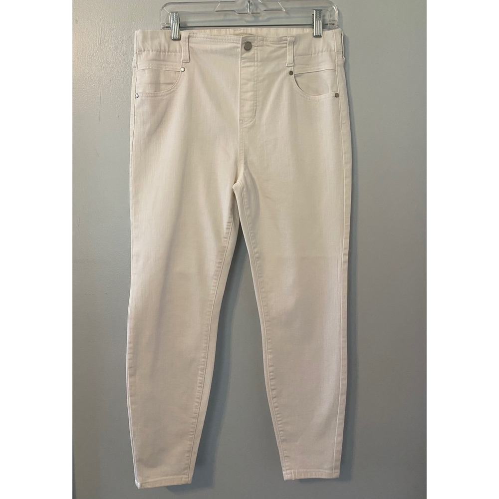 Liverpool Los Angeles Gia Glider White Pull On Skinny Jeans Size 10/30
